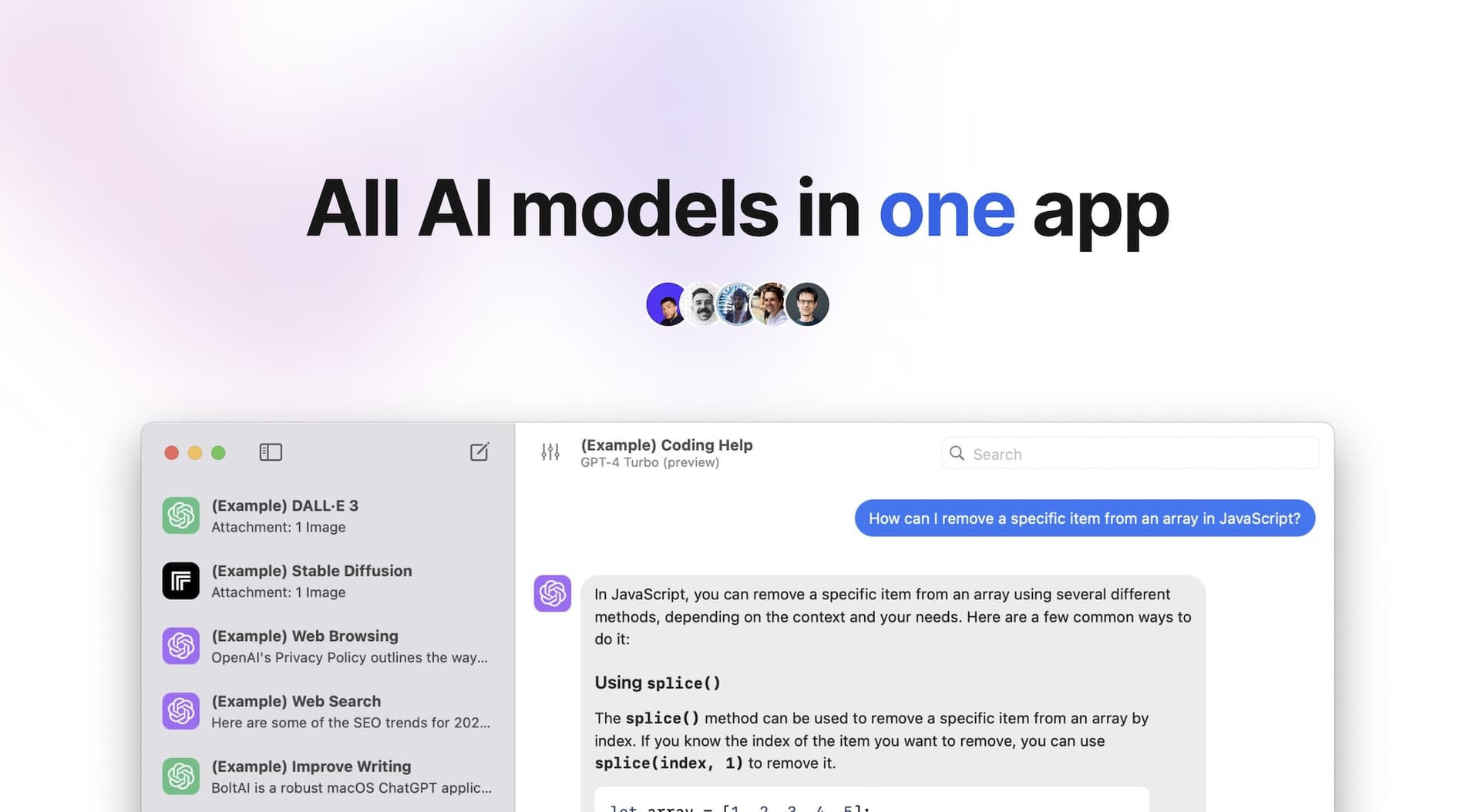 Bolt AI - All AI models in one place for MAC banner