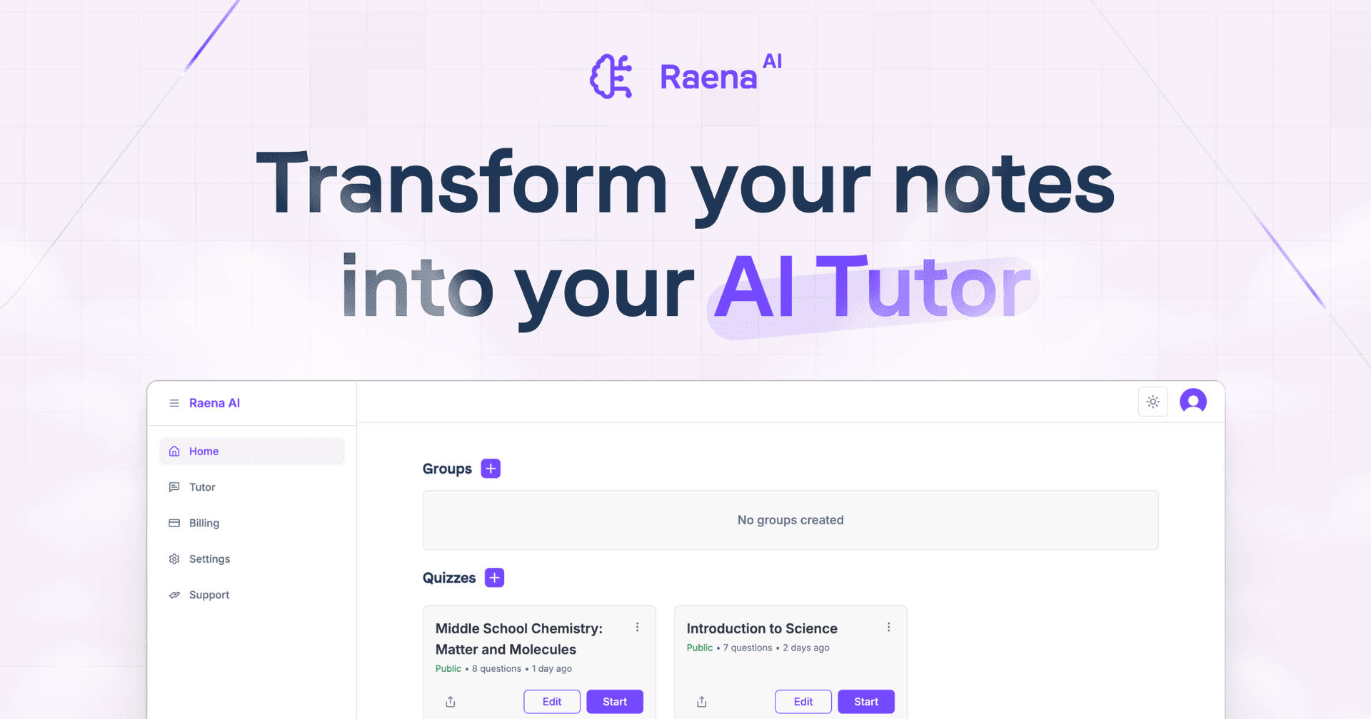 Raena AI banner