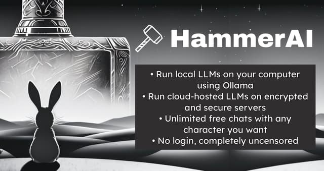 Hammer AI - Your free private and offline AI companion banner